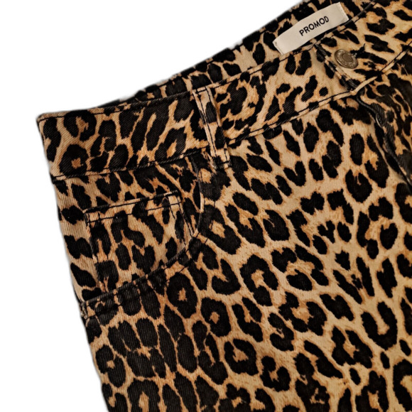 Promod Straight-Leg Leopard Print Trousers Size‎ 40 - Picture 6 of 11